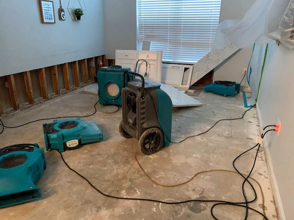 Dehumidifier in flood-cut room for Water Extraction & Removal in Albuquerque